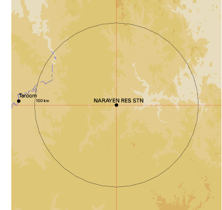 Topographic map showing site location