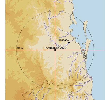 Topographic map showing site location