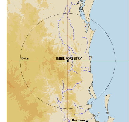 Topographic map showing site location