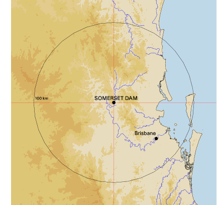 Topographic map showing site location