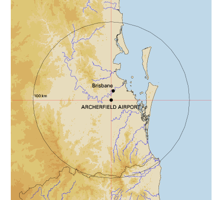 Topographic map showing site location