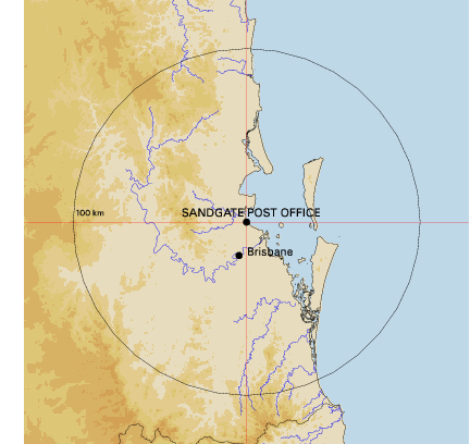 Topographic map showing site location