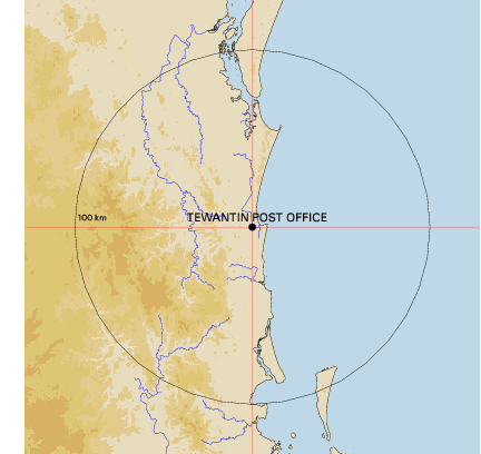 Topographic map showing site location