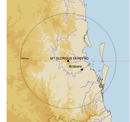 Topographic map showing site location