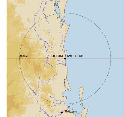 Topographic map showing site location