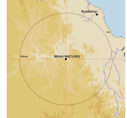 Topographic map showing site location