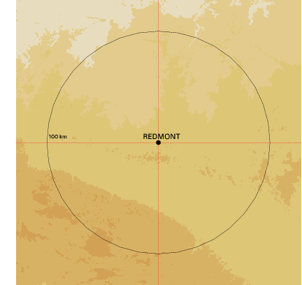 Topographic map showing site location
