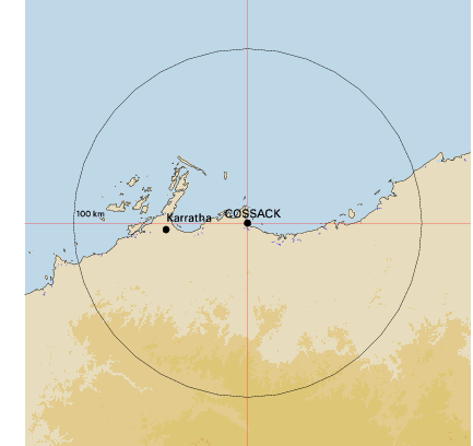 Topographic map showing site location