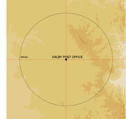 Topographic map showing site location