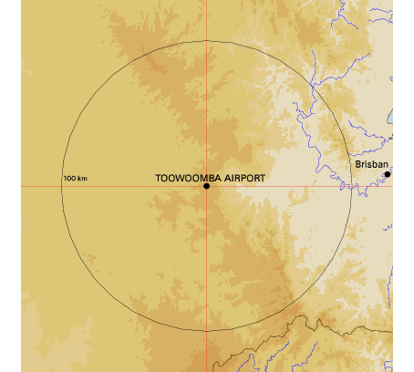 Topographic map showing site location
