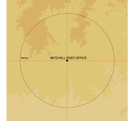 Topographic map showing site location