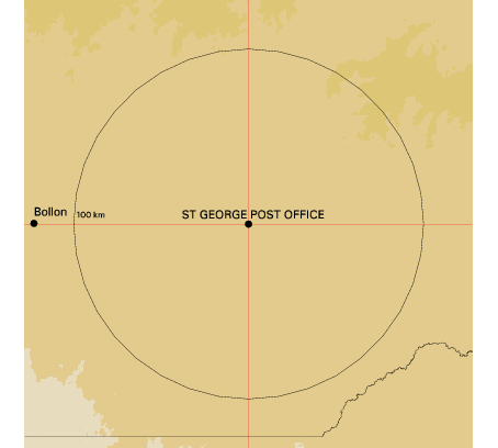 Topographic map showing site location