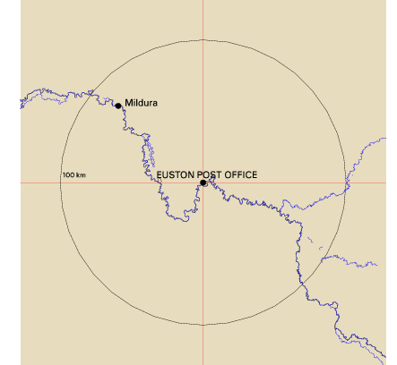 Topographic map showing site location