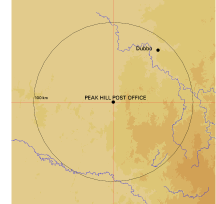 Topographic map showing site location