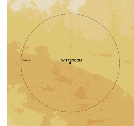 Topographic map showing site location