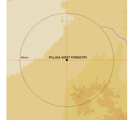 Topographic map showing site location