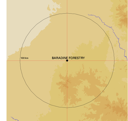 Topographic map showing site location