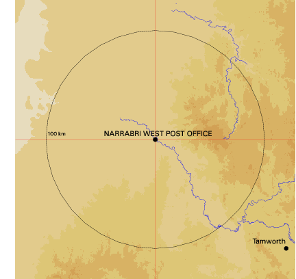 Topographic map showing site location