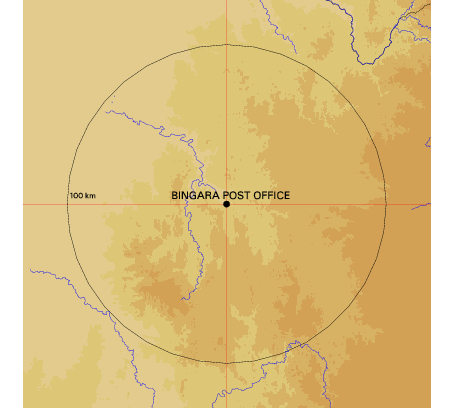 Topographic map showing site location