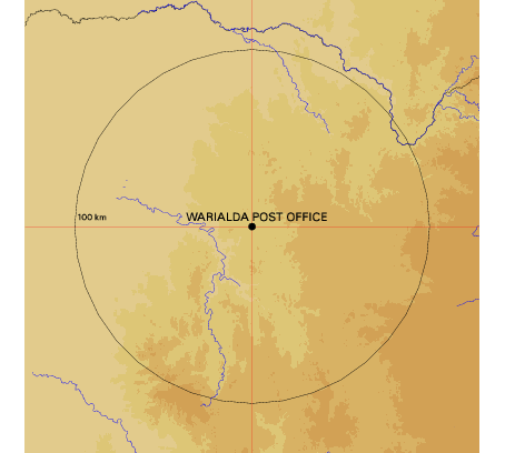 Topographic map showing site location
