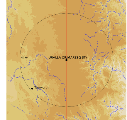 Topographic map showing site location