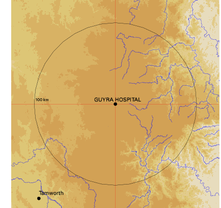 Topographic map showing site location