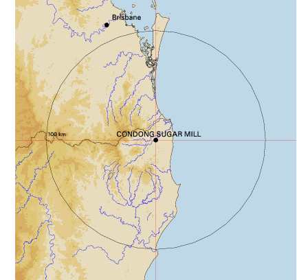 Topographic map showing site location