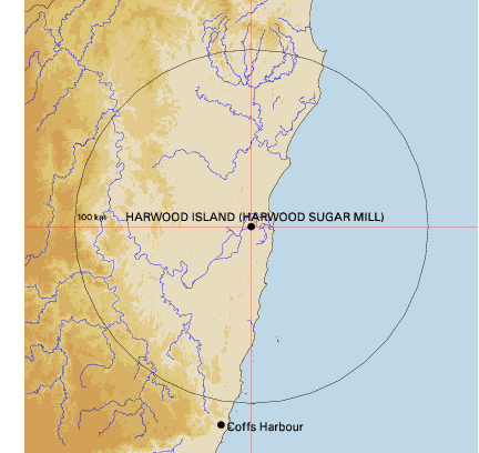 Topographic map showing site location