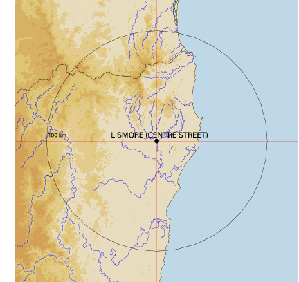 Topographic map showing site location