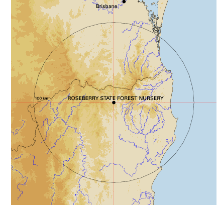Topographic map showing site location