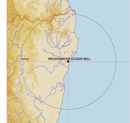 Topographic map showing site location