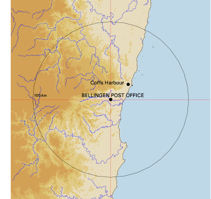 Topographic map showing site location