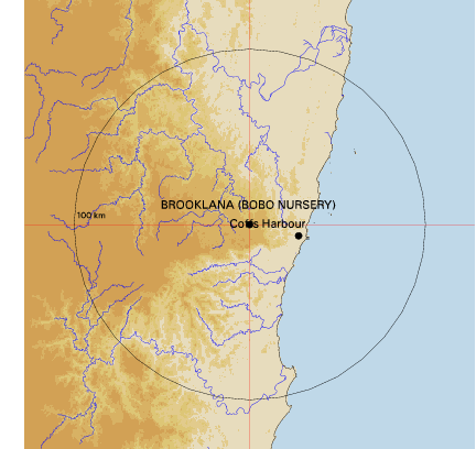 Topographic map showing site location