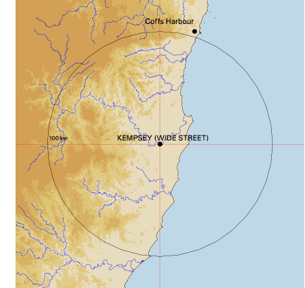 Topographic map showing site location
