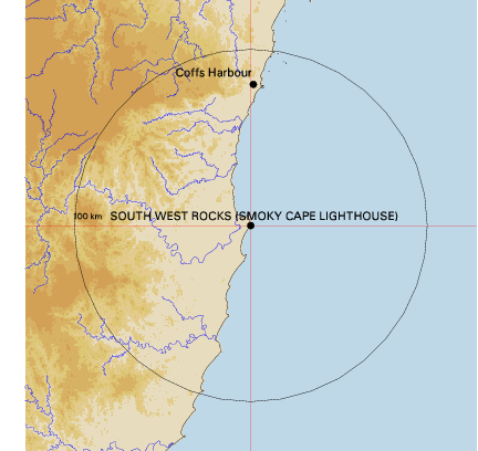 Topographic map showing site location