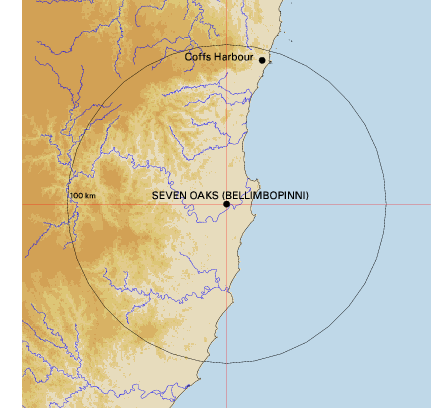 Topographic map showing site location