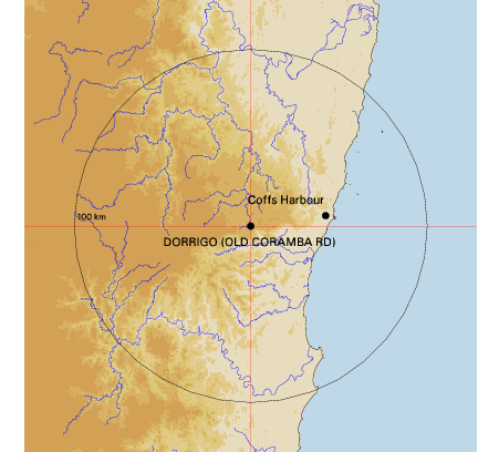Topographic map showing site location