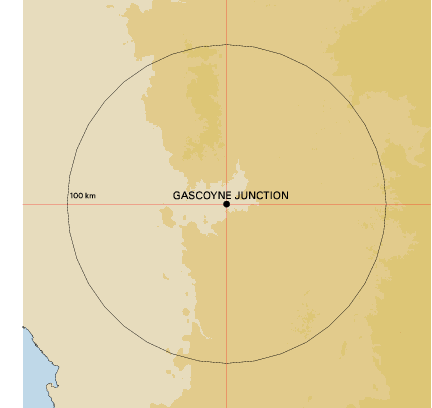 Topographic map showing site location