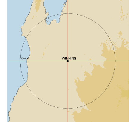 Topographic map showing site location