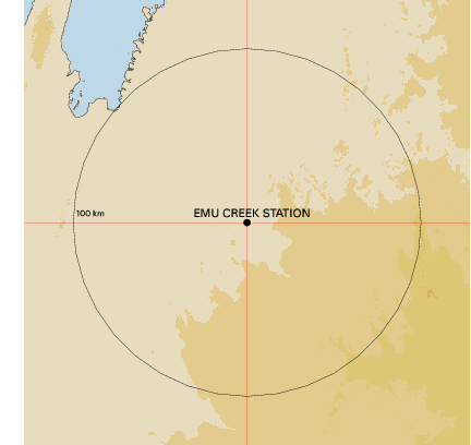 Topographic map showing site location