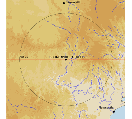 Topographic map showing site location