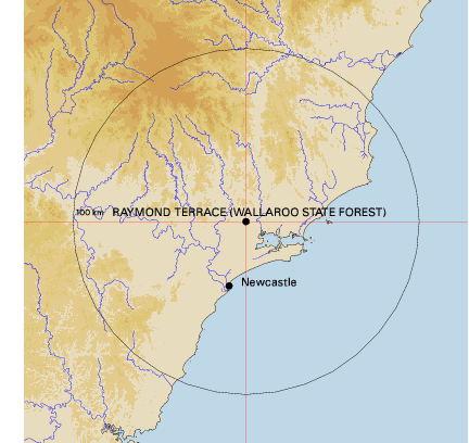 Topographic map showing site location