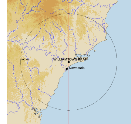 Topographic map showing site location