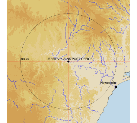 Topographic map showing site location