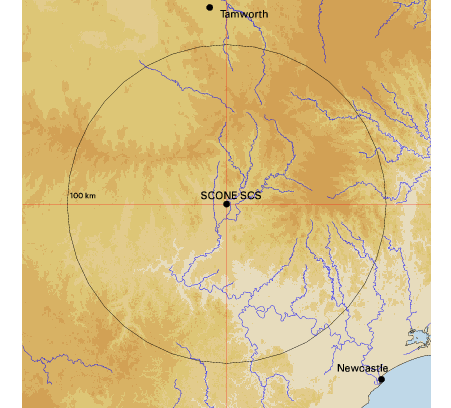 Topographic map showing site location