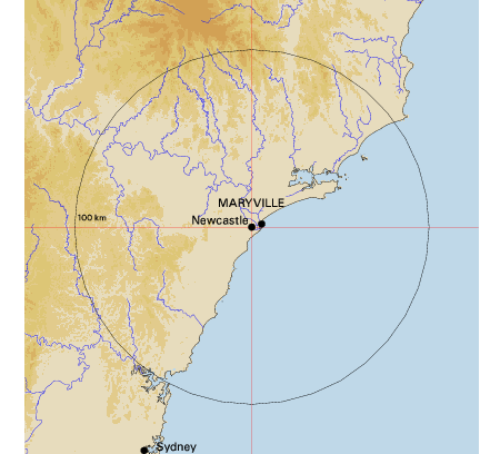 Topographic map showing site location