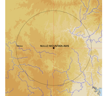 Topographic map showing site location