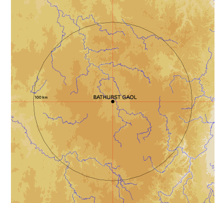 Topographic map showing site location