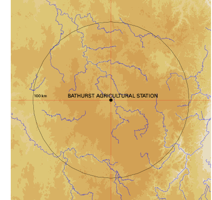 Topographic map showing site location