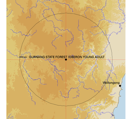 Topographic map showing site location
